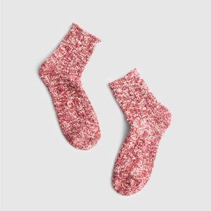NWT Madewell Ribbed Red Ankle Socks One Size